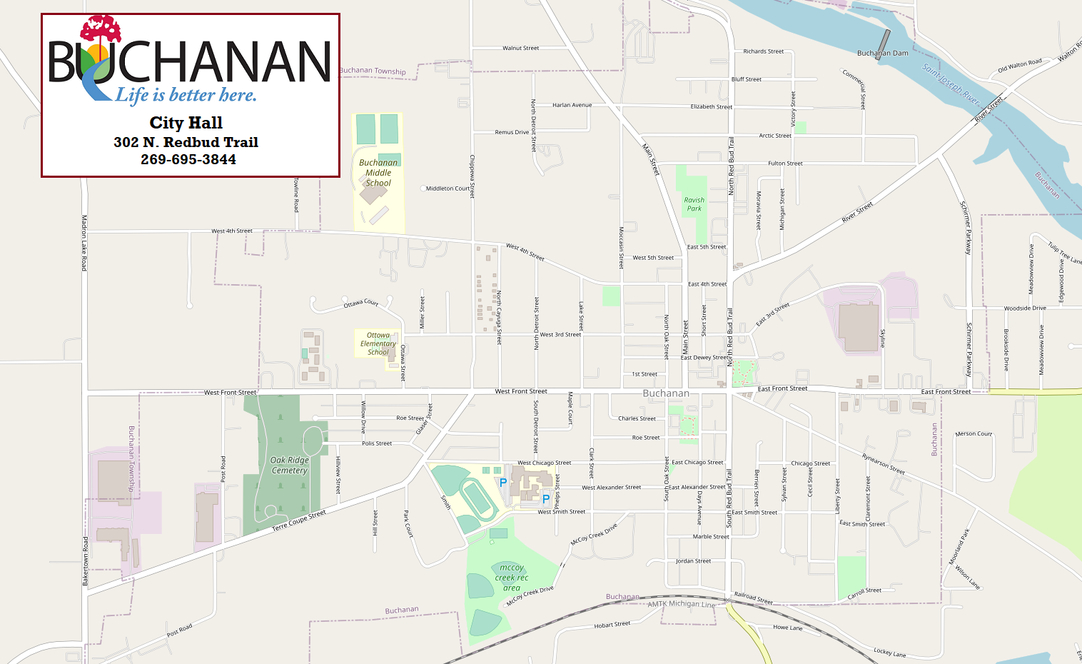 Map Of Buchanan | Buchanan Michigan