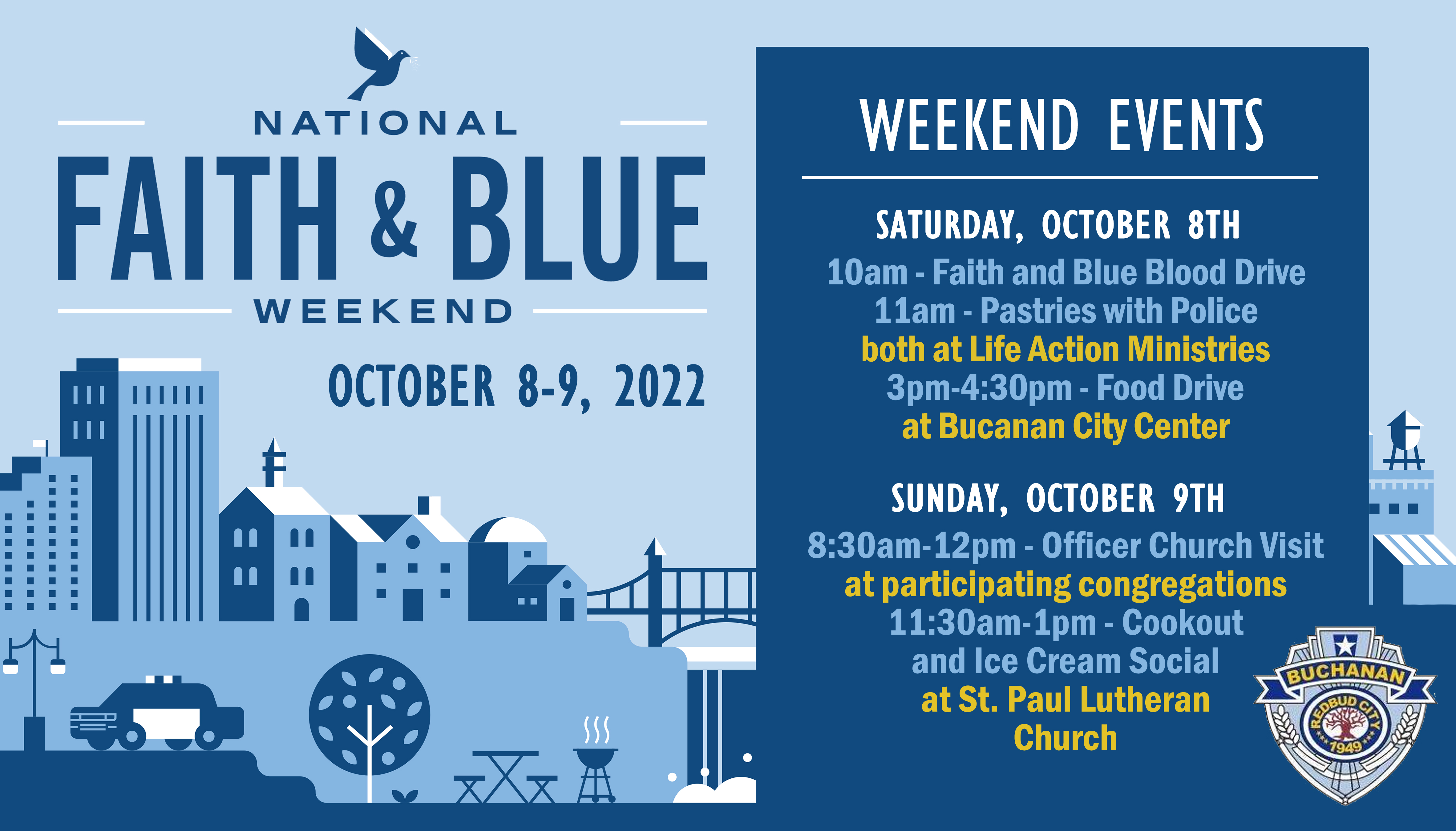 Faith & Blue Weekend Buchanan Michigan